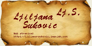 Ljiljana Šuković vizit kartica